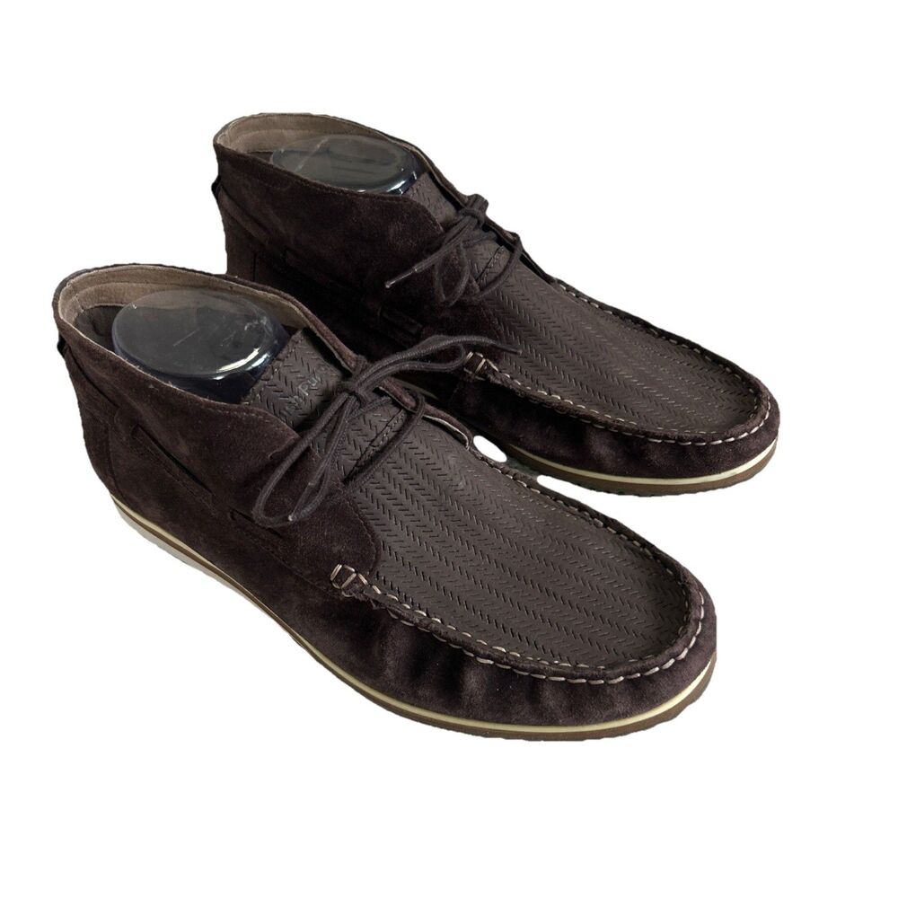 Hush Puppies Shoes Mens 9 M Suede Leather Brown Dress Boots Casual Formal